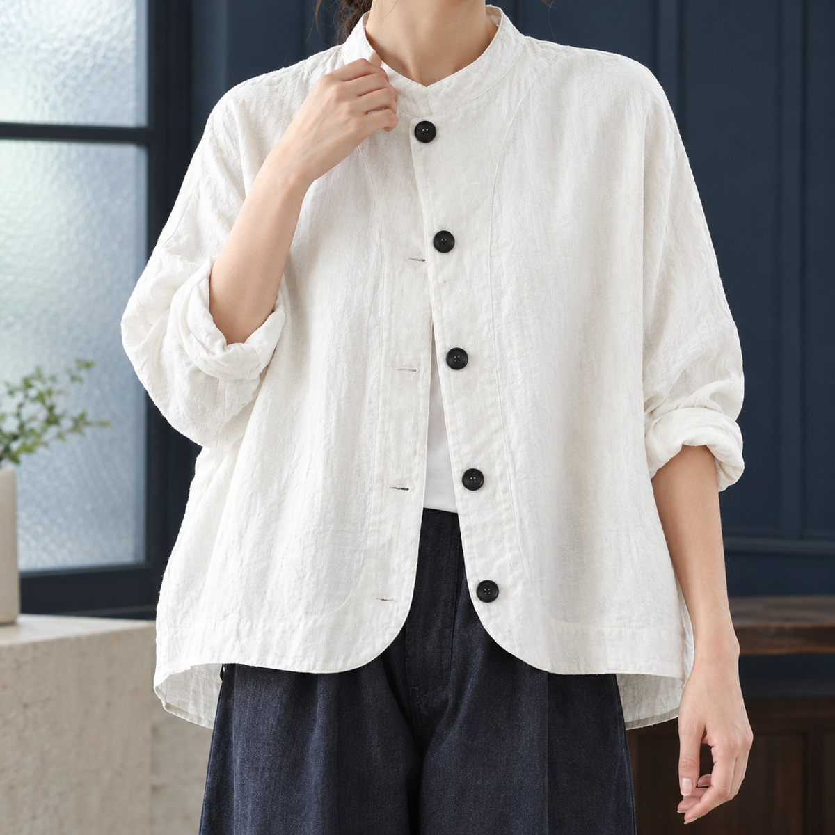 Stella-Marie Stand Collar Jacket