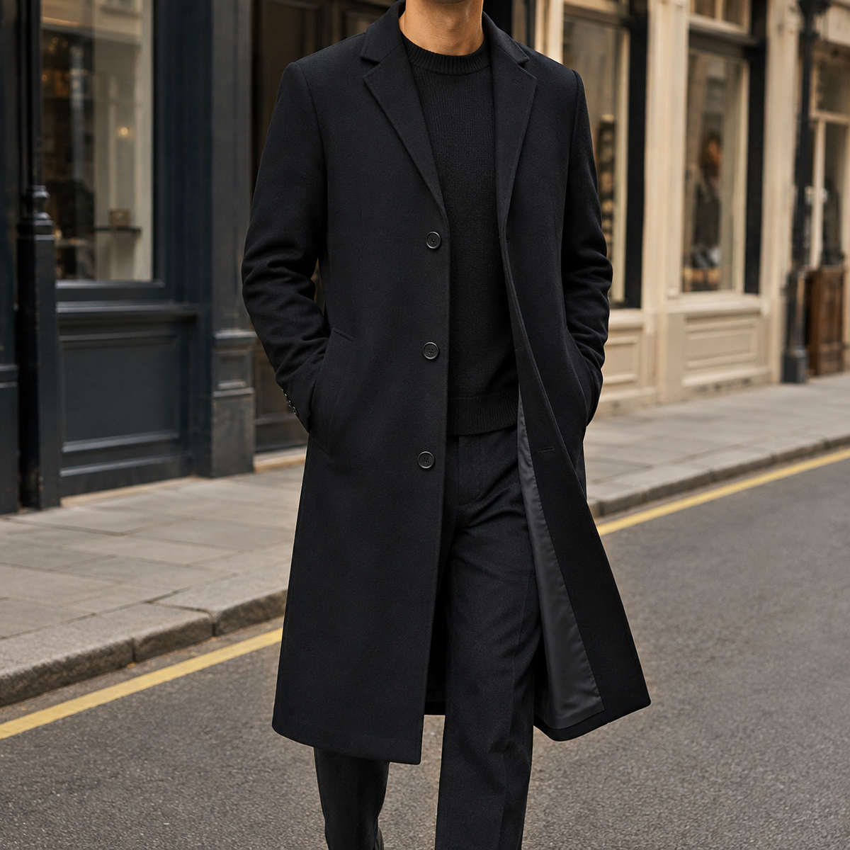 Halvard Single Breasted Overcoat