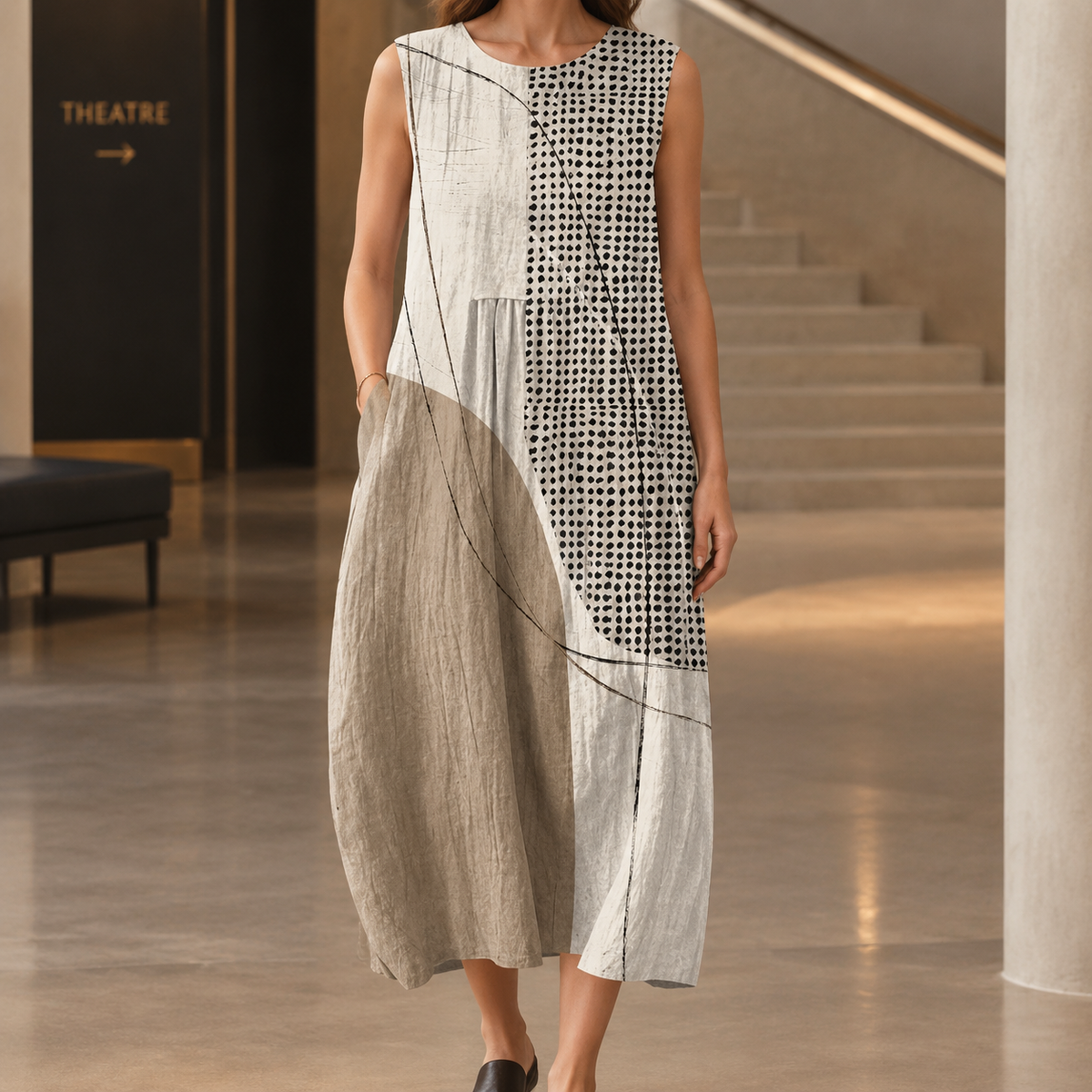 Sofia-Faye Cocoon Midi Dress