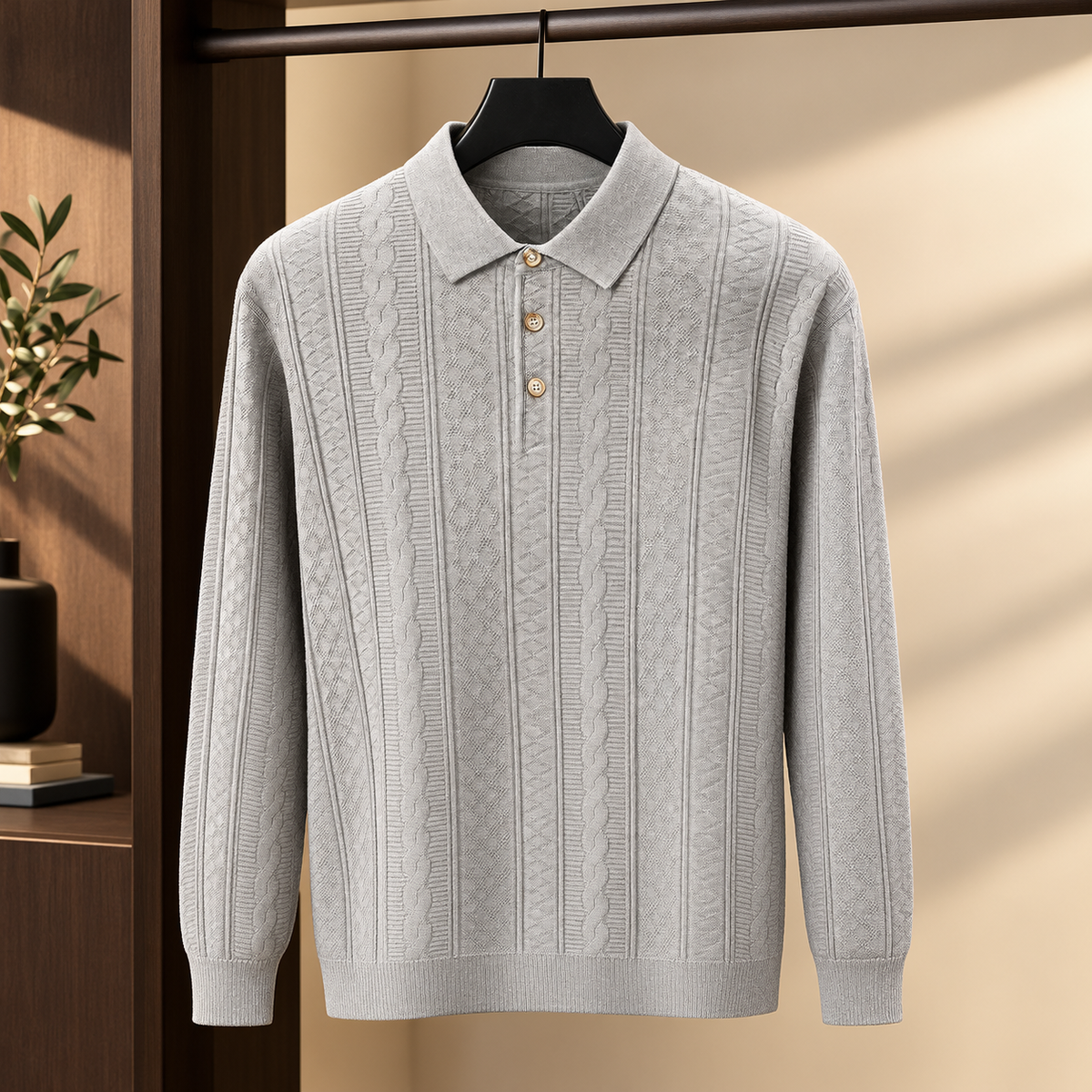 Gilles-Wade Textured Polo