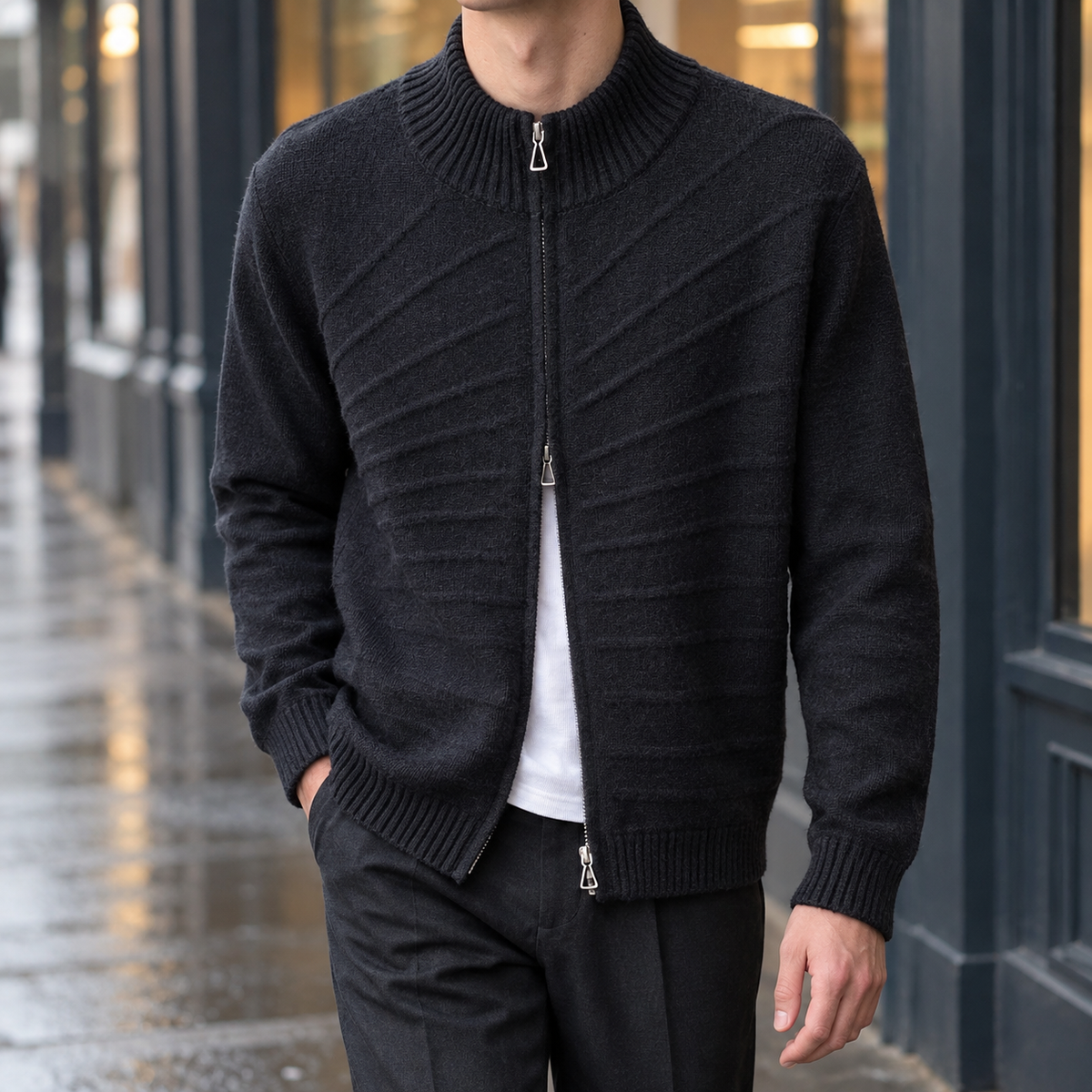 George Textured Cardigan