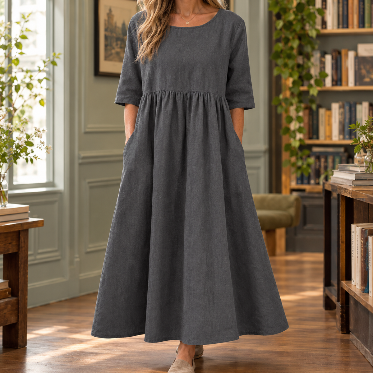 Vanessa Gathered Maxi Dress