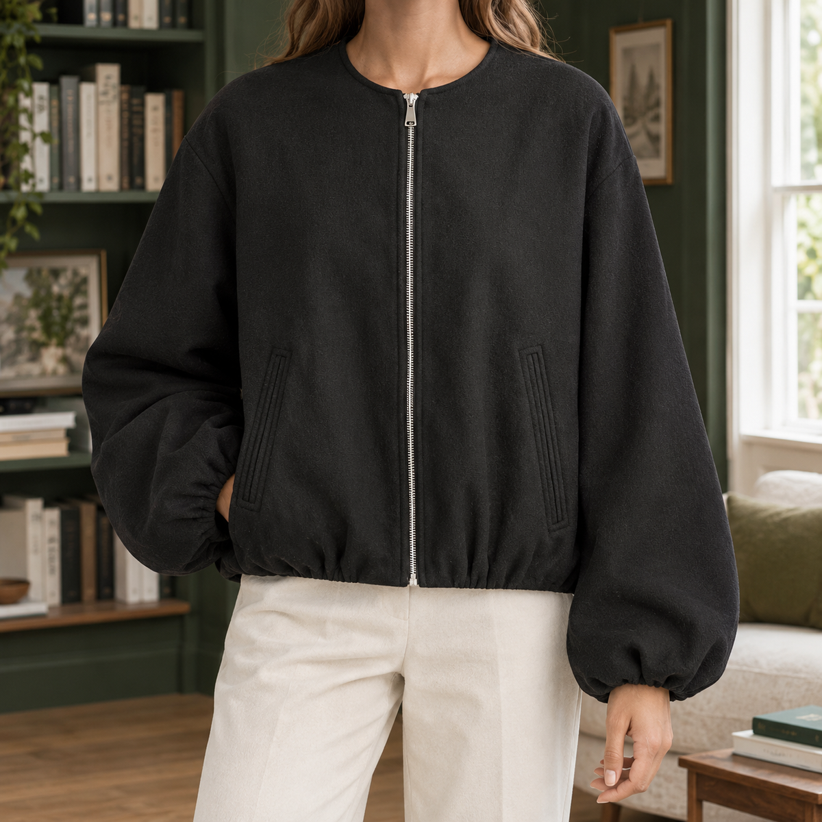 Erin-Eve Balloon Sleeve Jacket