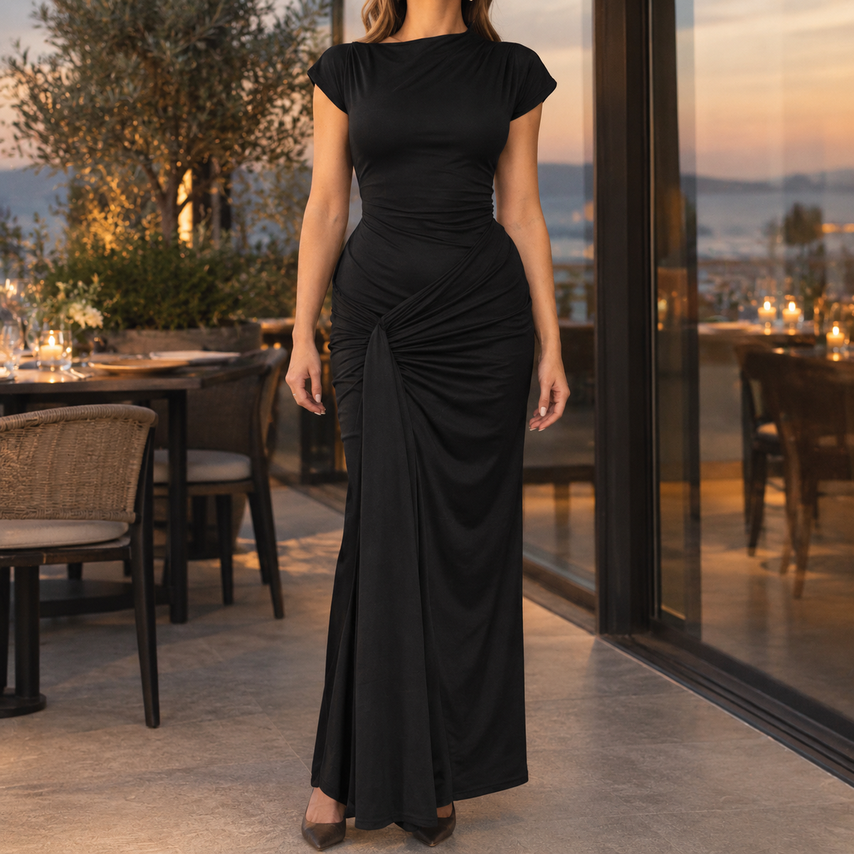 Sonia-Mae Ruched Maxi Dress