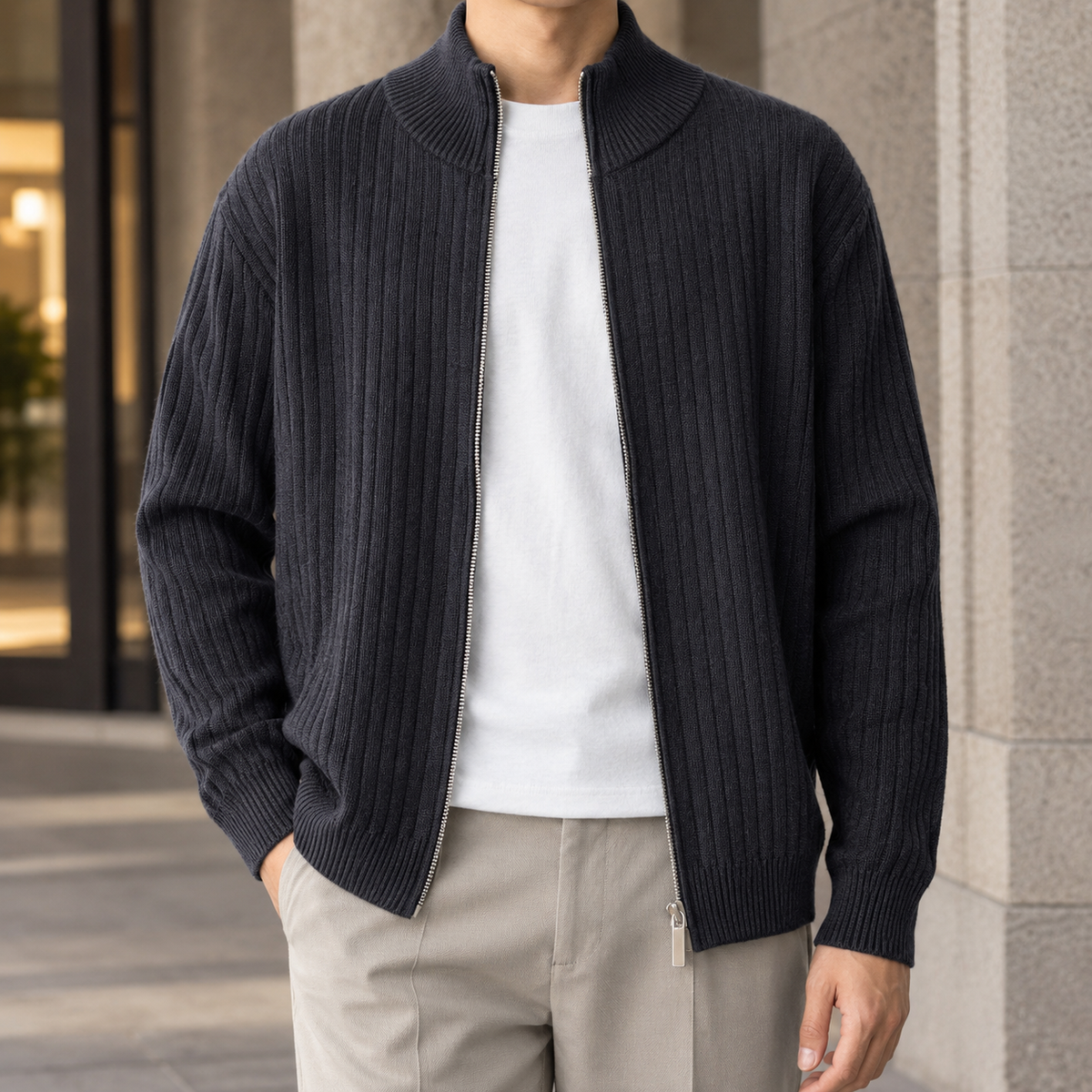 Jonathan-Jude Ribbed Jacket