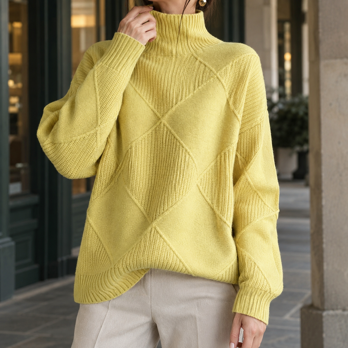 Scarlett Textured Turtleneck