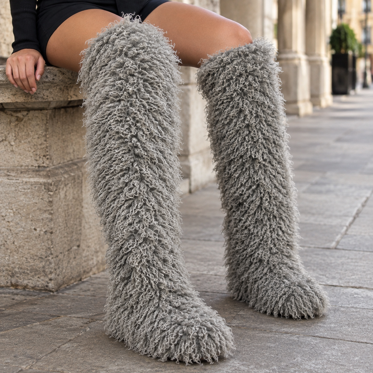 Bembo Shaggy Boots