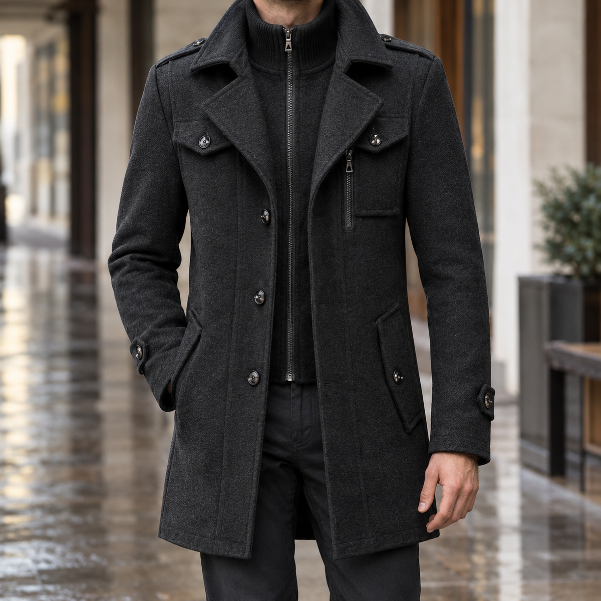 Caspian-Dean Wool Coat