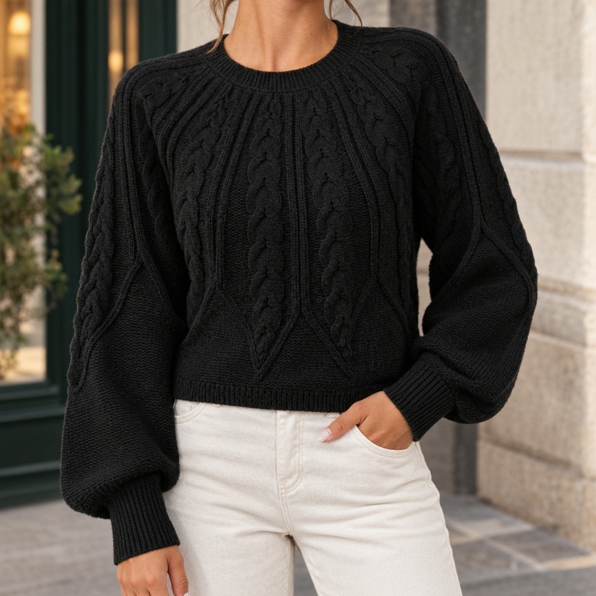 Georgina-Jane Cable Knit Sweater