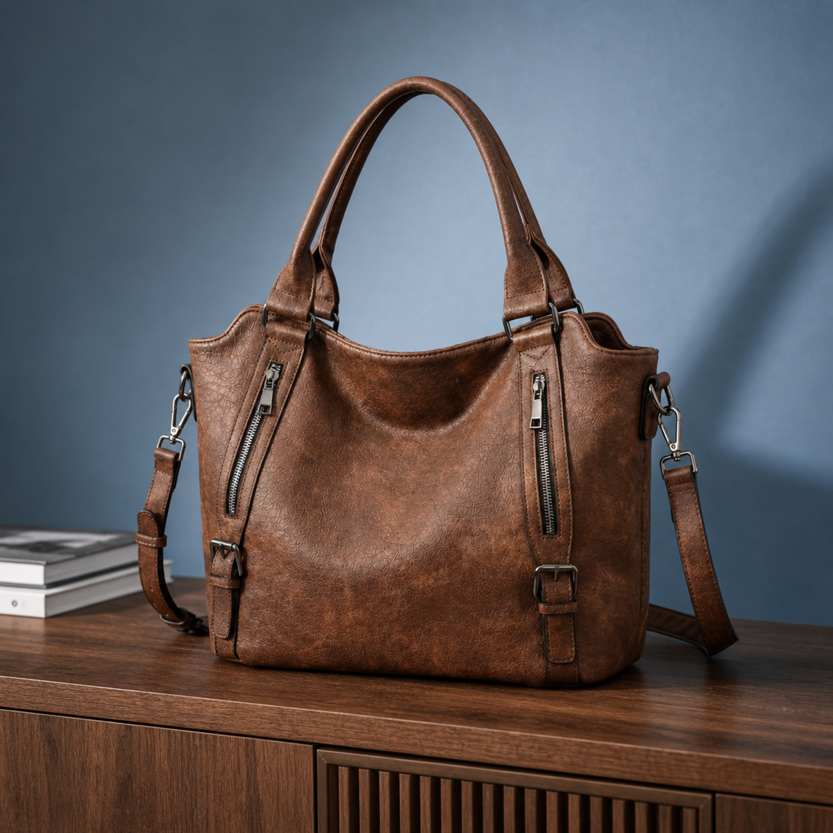 Tavelli Zip Detail Tote