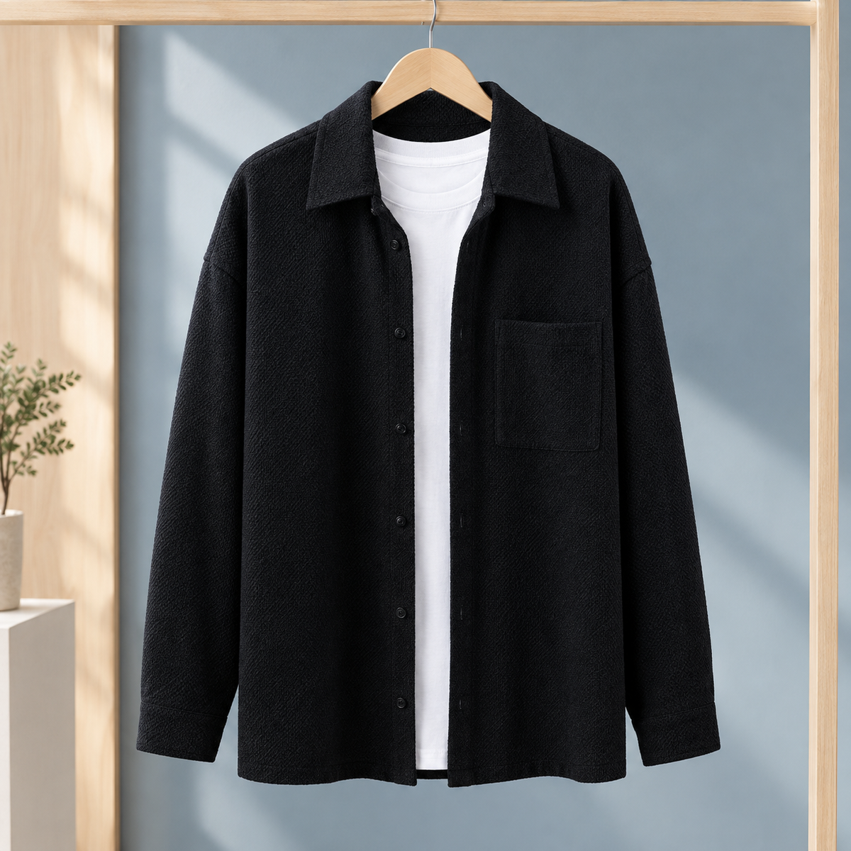 Matthias-Dean Textured Overshirt