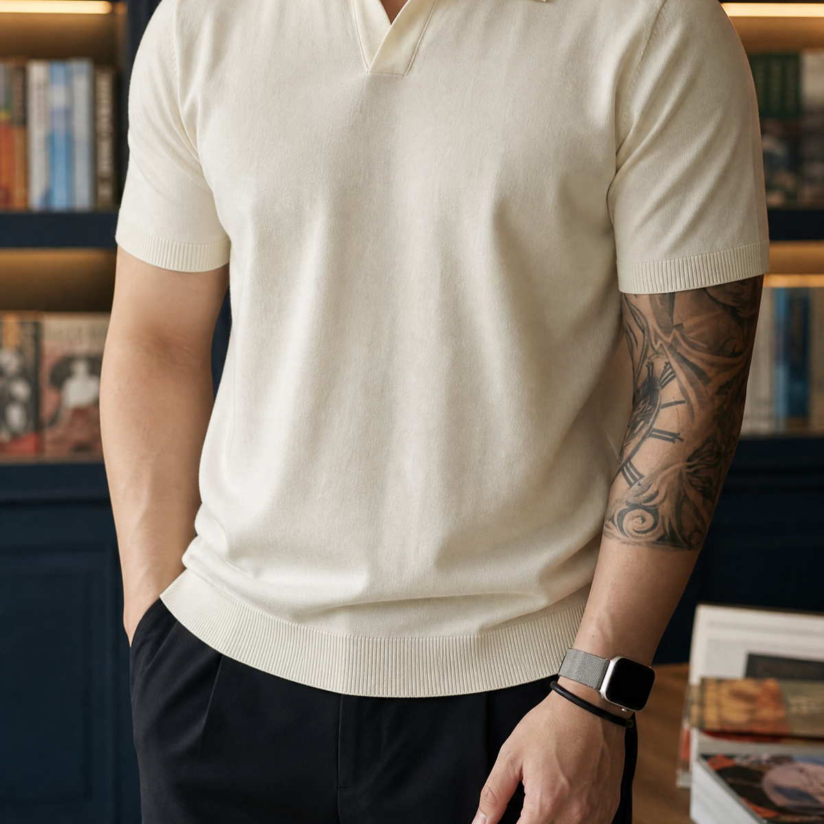 Ralph Open Collar Polo