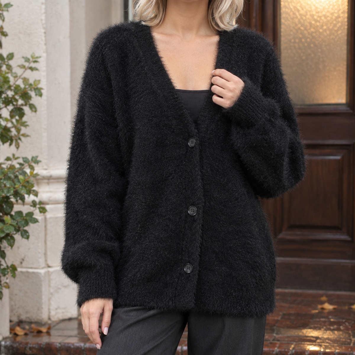 Raven-June V Neck Cardigan