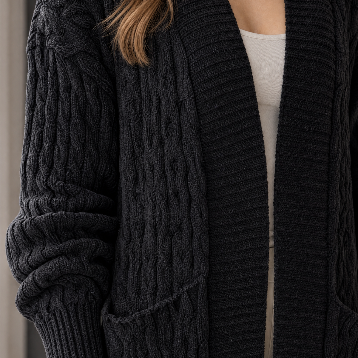 Naomi-Hope Cable Knit Cardigan