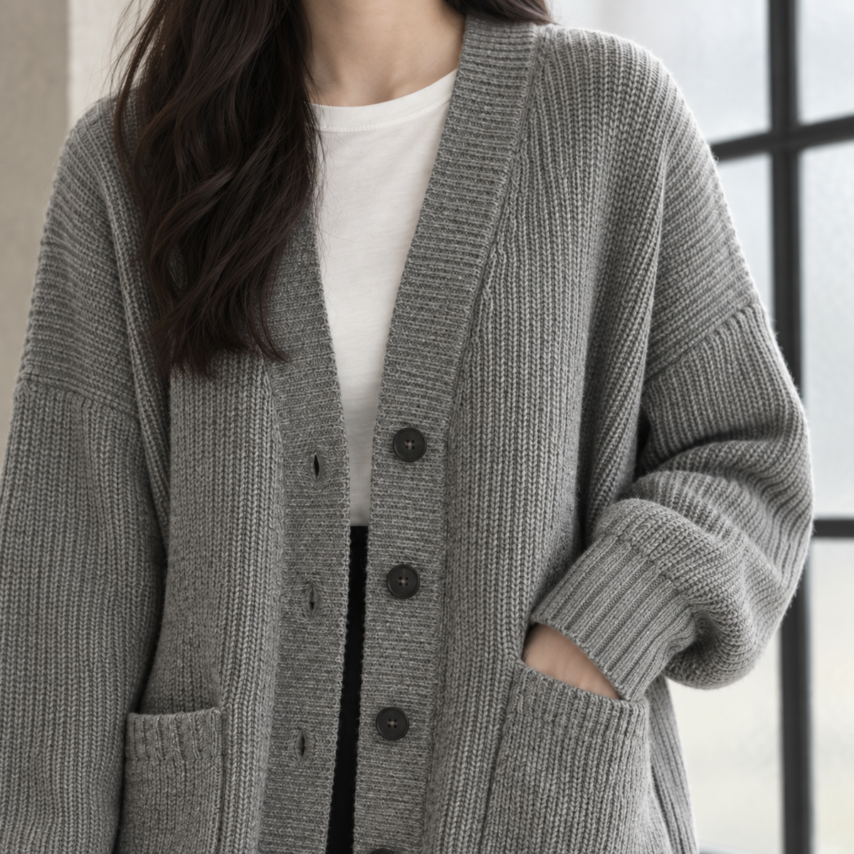 Lauren-Elise Ribbed Cardigan
