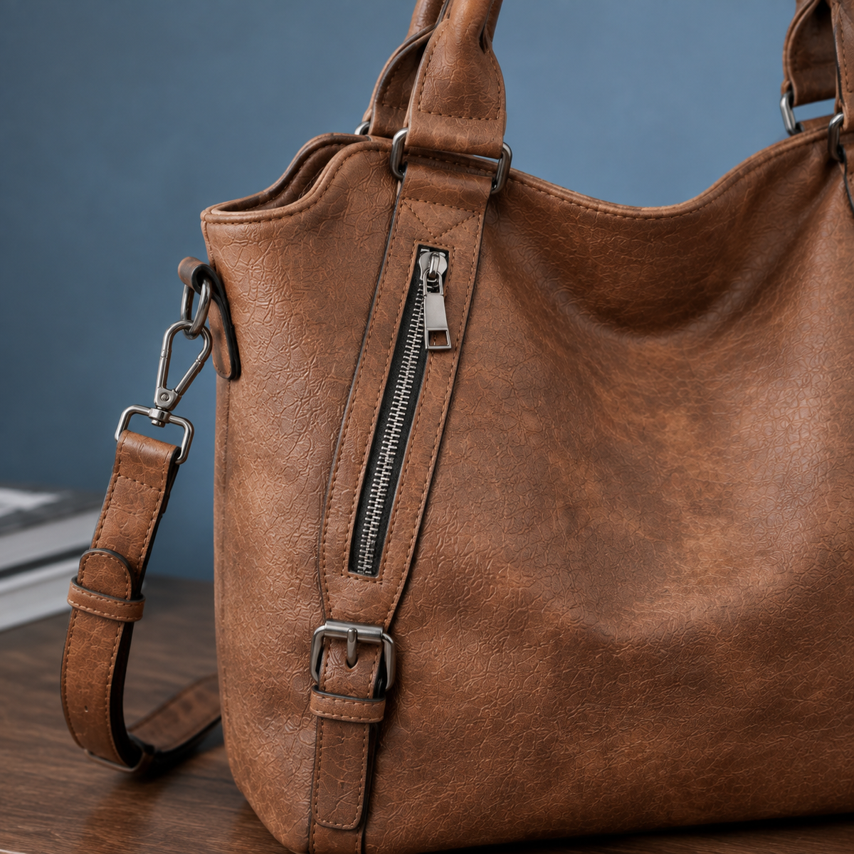 Tavelli Zip Detail Tote