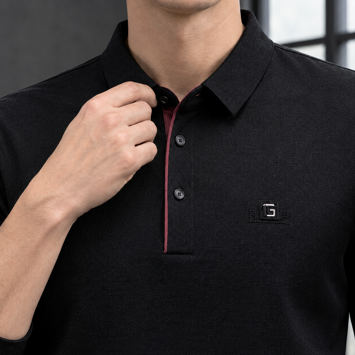 Lucas Long Sleeve Polo