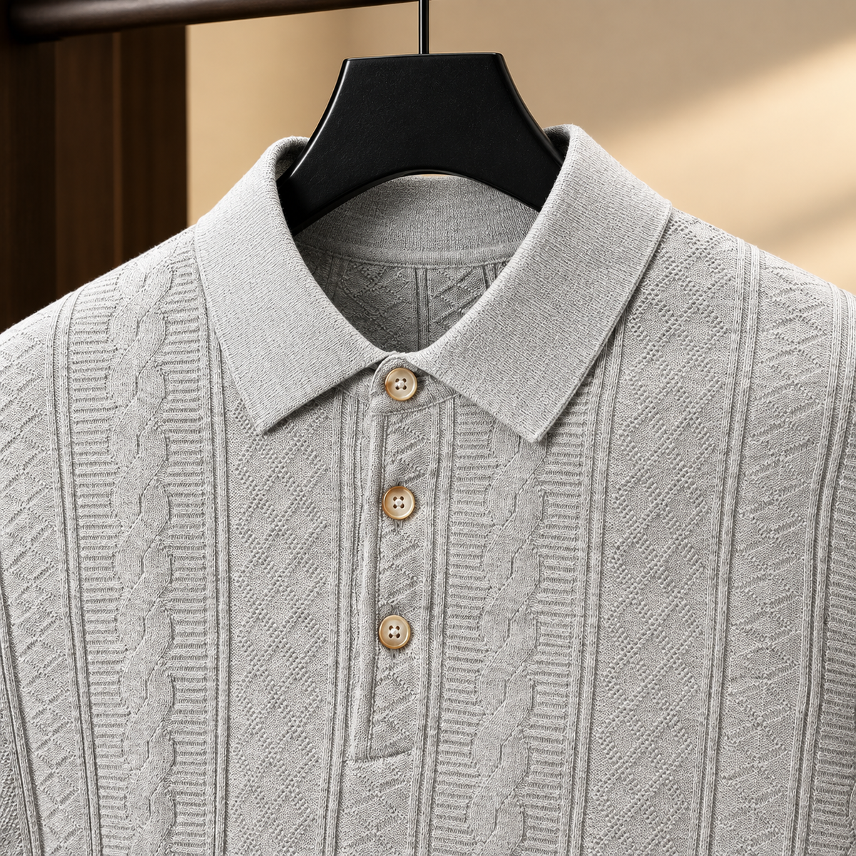 Gilles-Wade Textured Polo