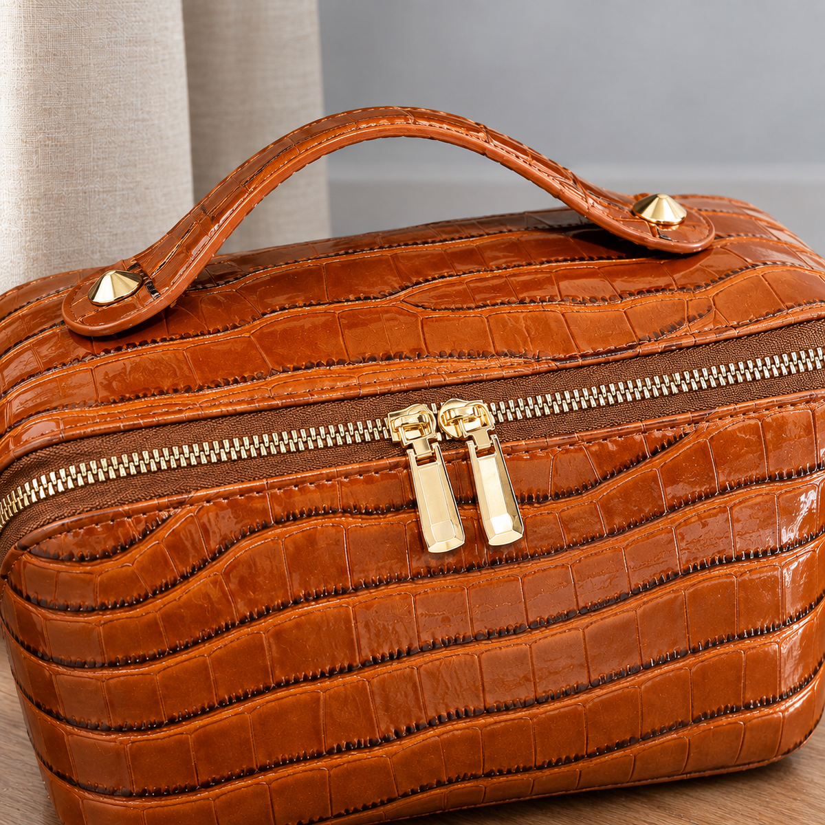 Fermo Croc Cosmetic Bag