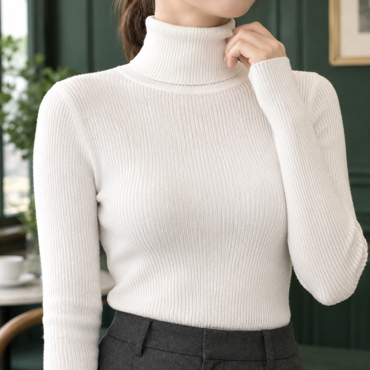 Sidonie Ribbed Turtleneck