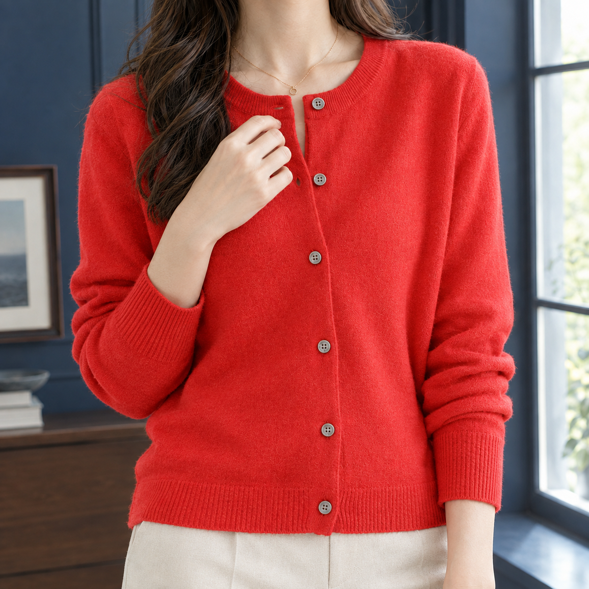 Lillian-June Round Neck Cardigan