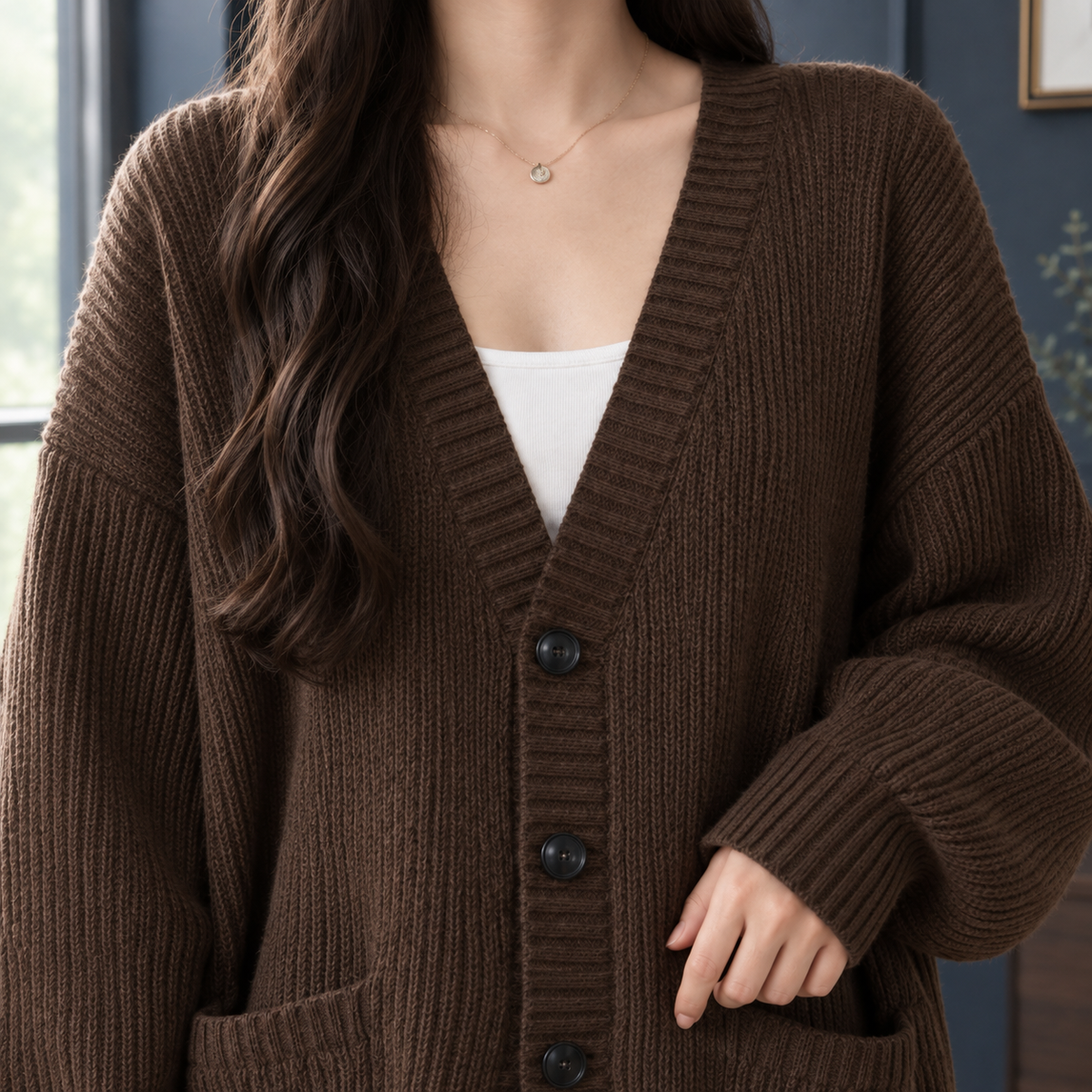 Fernanda-Kate Ribbed Cardigan