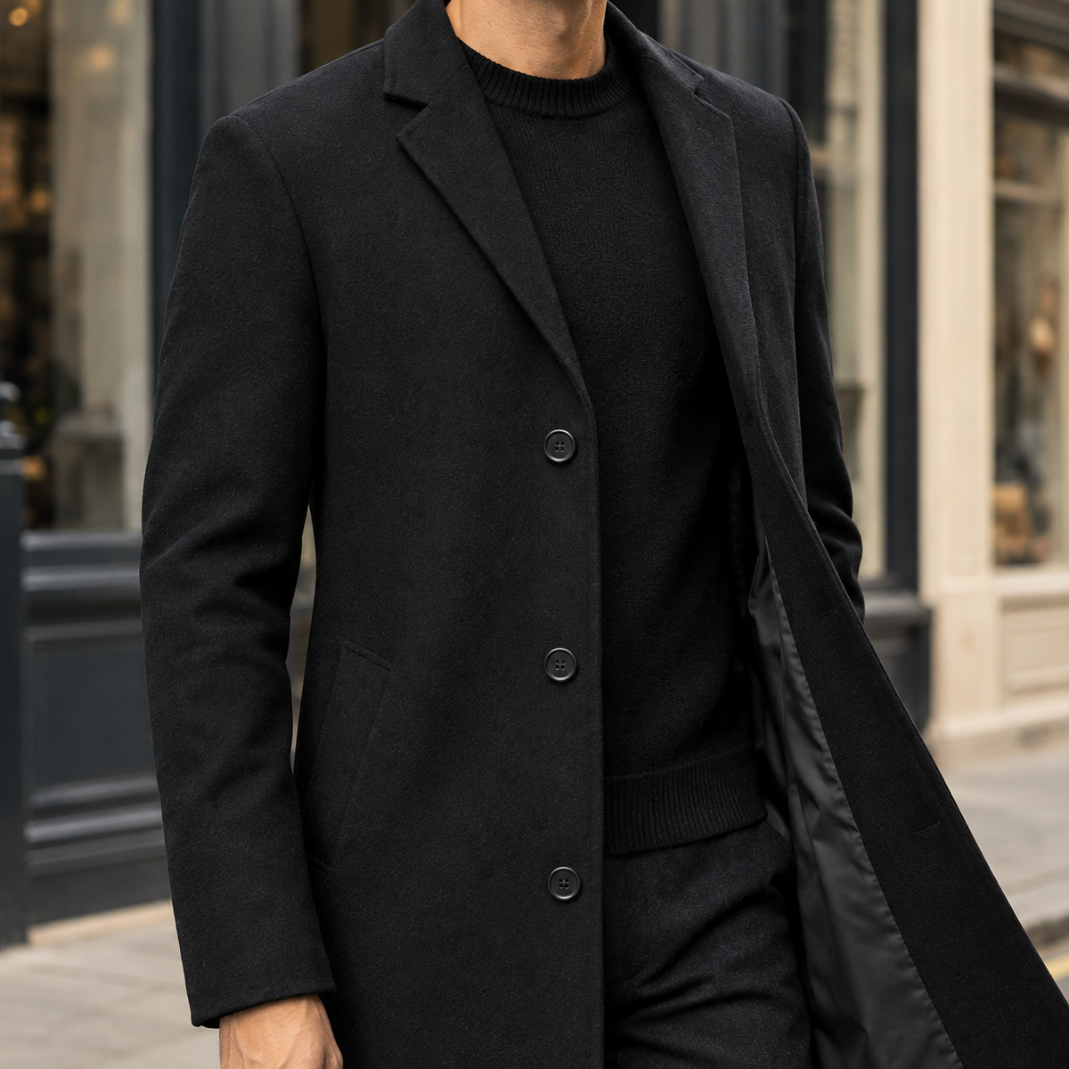 Halvard Single Breasted Overcoat