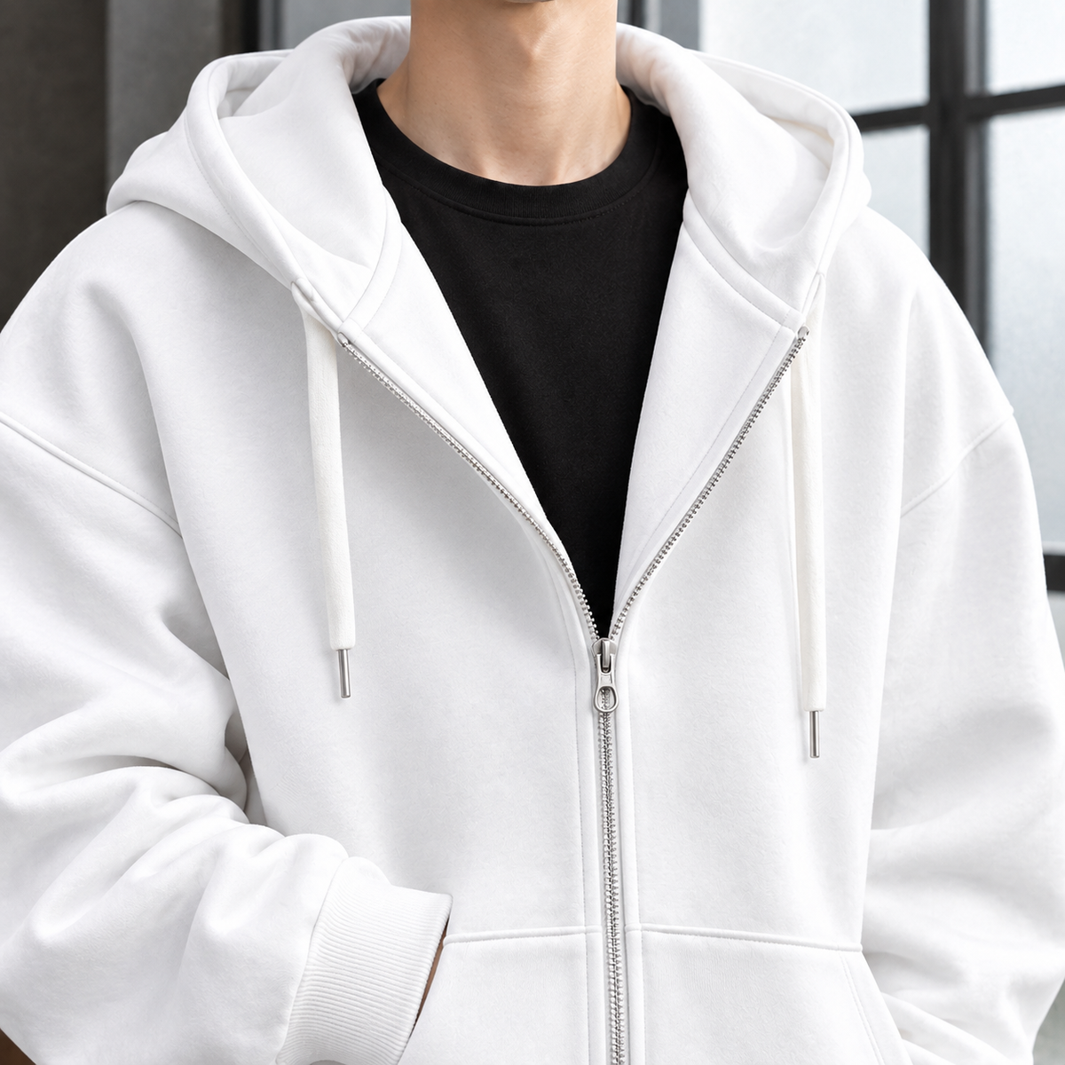 Pascal-Wren Relaxed Zip Hoodie