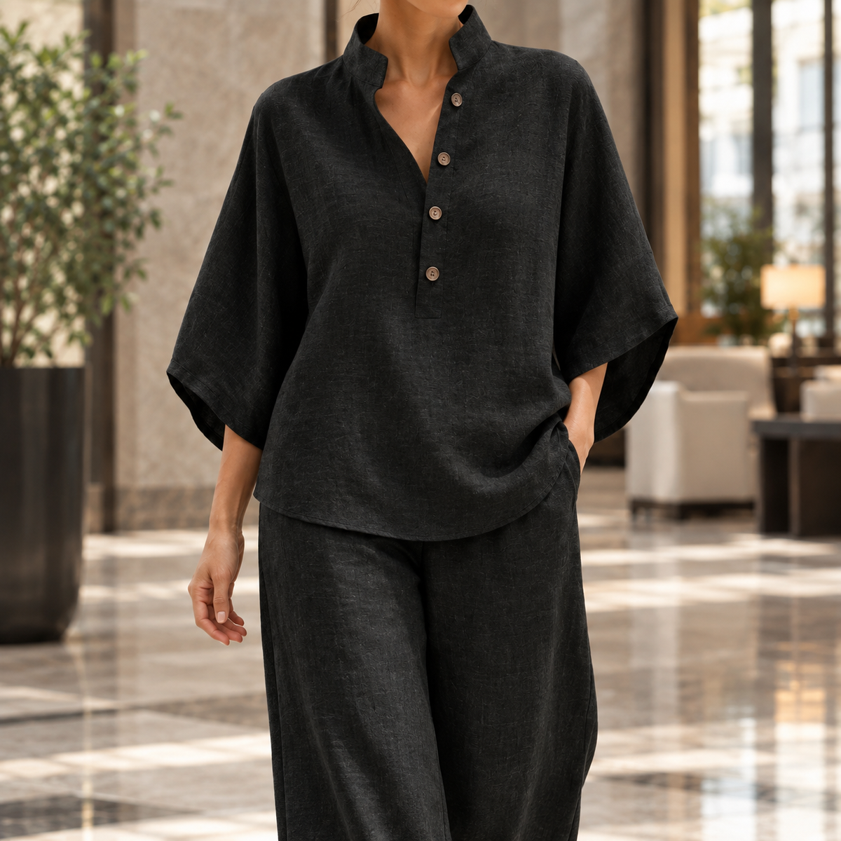 Lillian Stand Collar Set