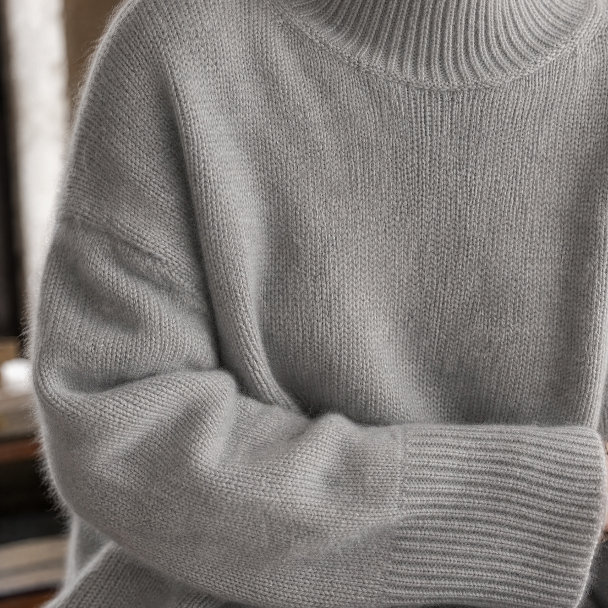 Brooke-Sage Turtleneck Sweater