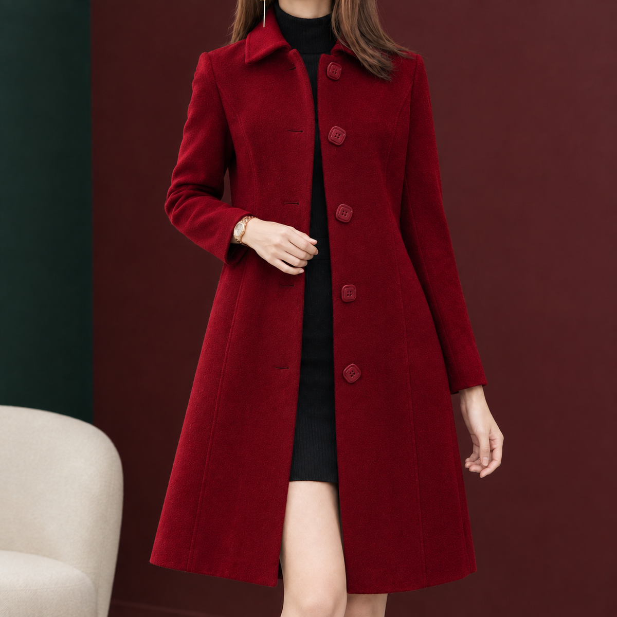 Ludovica-Jade A-Line Coat