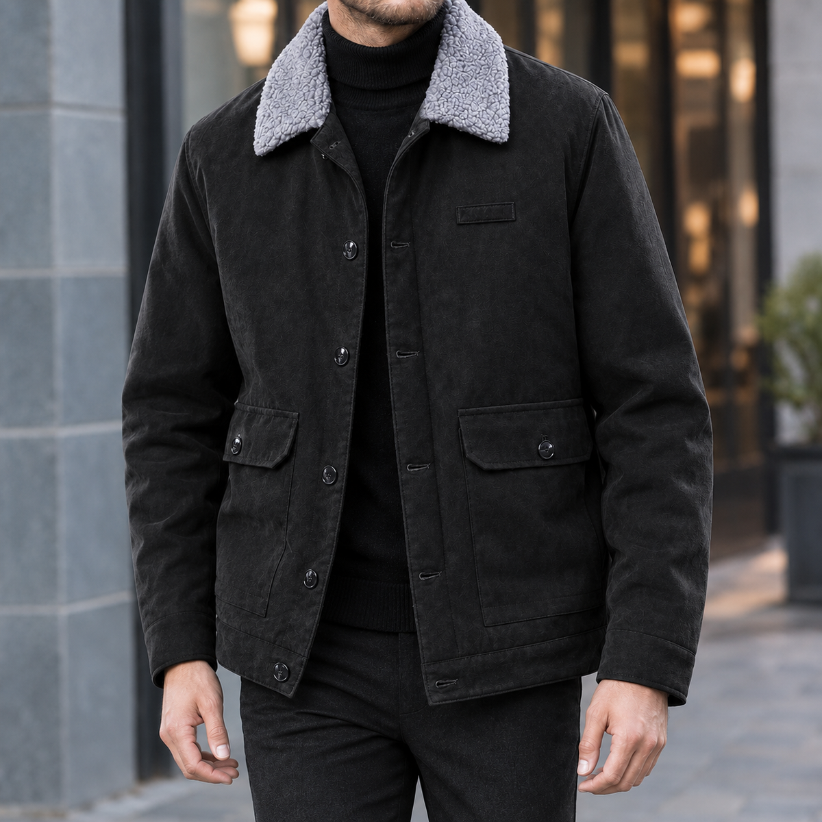 Felix-Flynn Fleece Collar Jacket