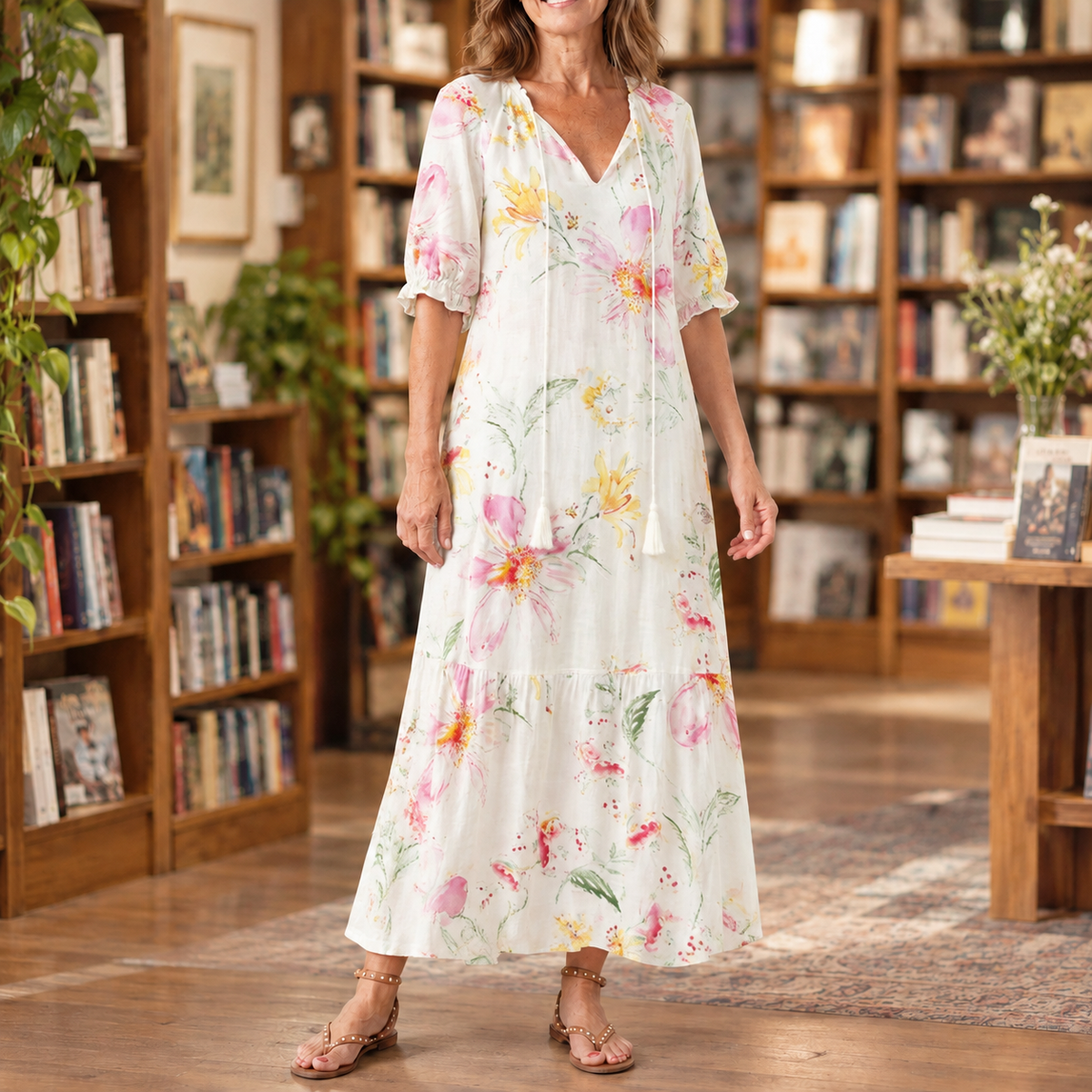 Solene-Faye Relaxed Midi Dress