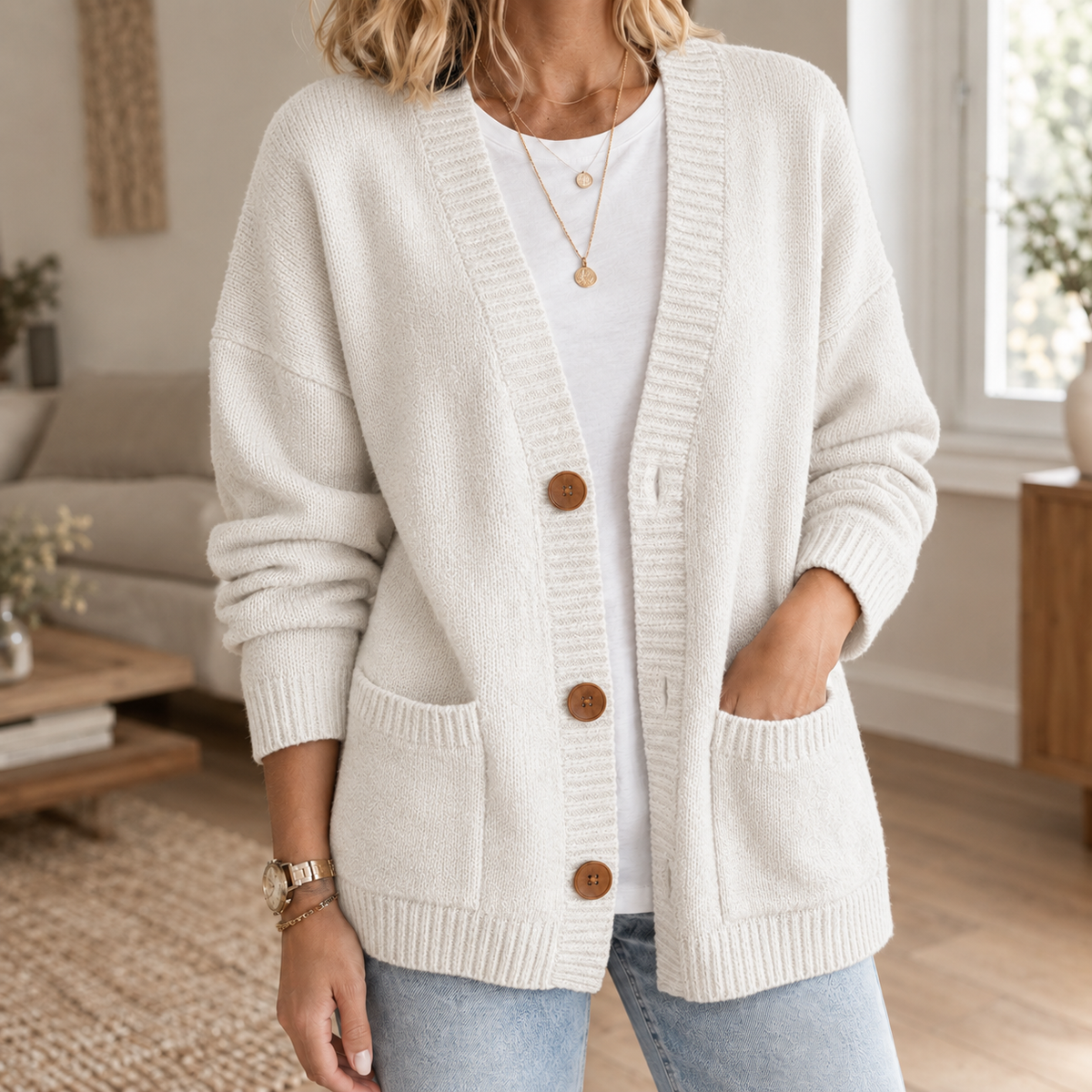 Stephanie-Claire Ribbed Cardigan