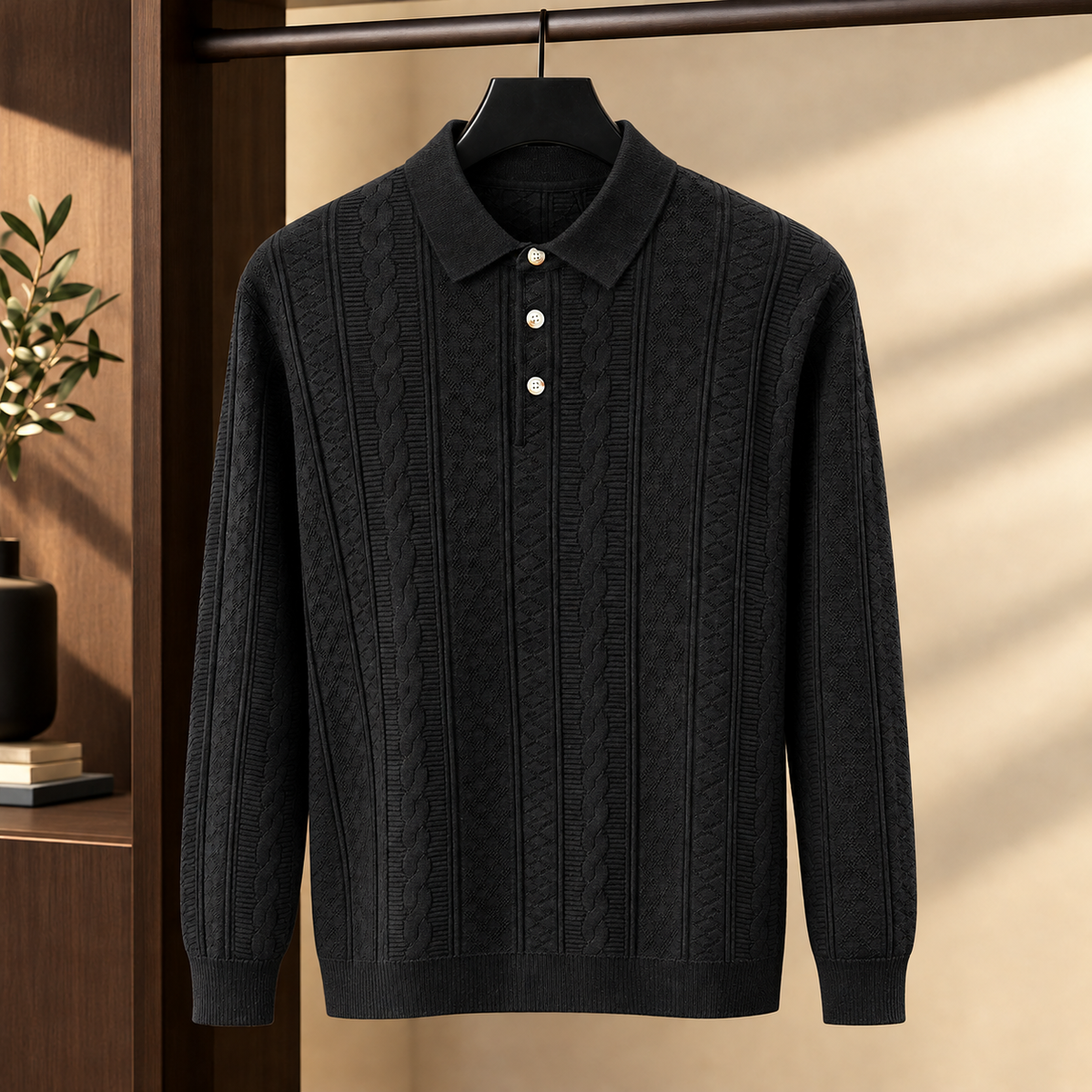 Gilles-Wade Textured Polo