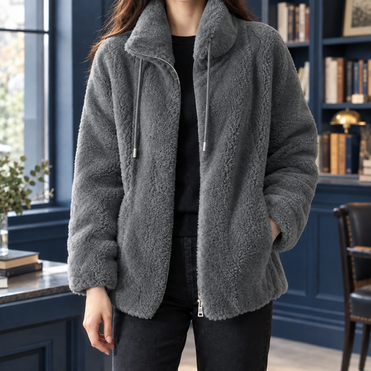 Agnes-Claire Plush Fleece Jacket