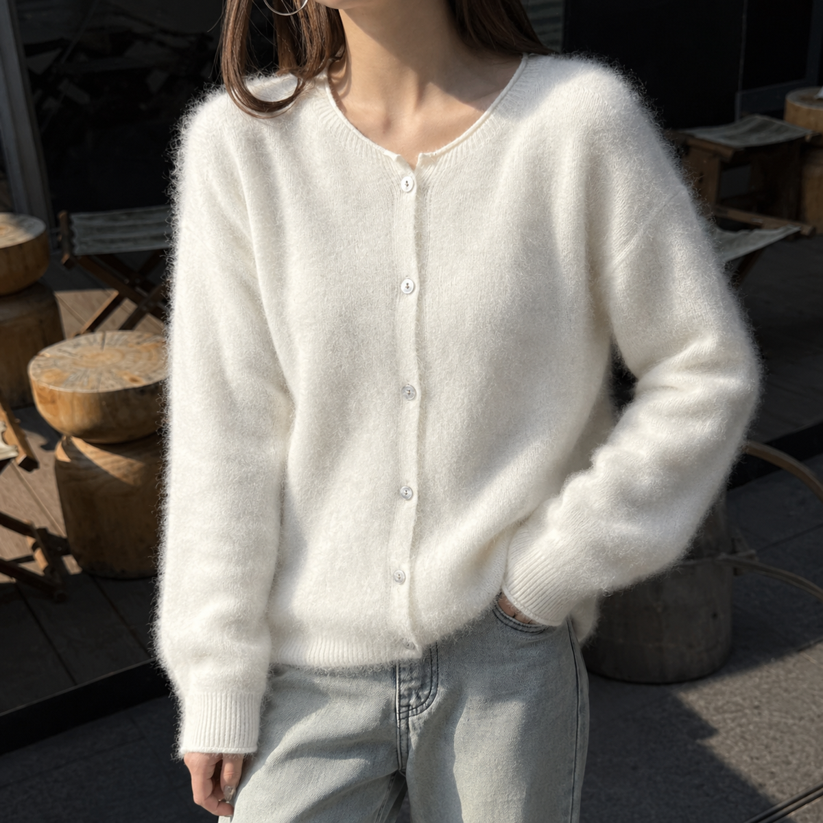 Amandine-June Brushed Cardigan
