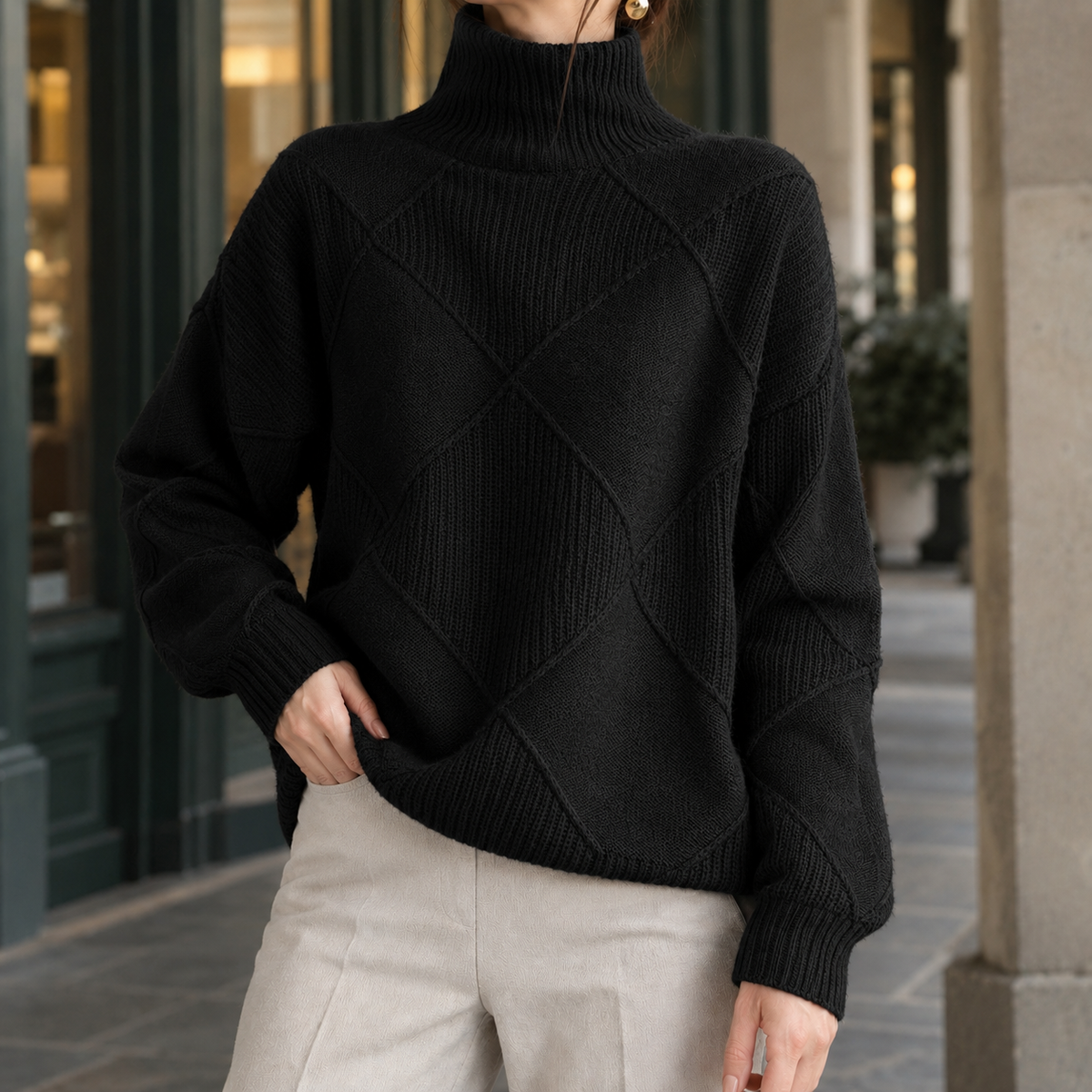 Scarlett Textured Turtleneck