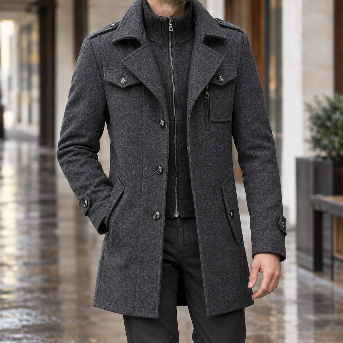 Caspian-Dean Wool Coat