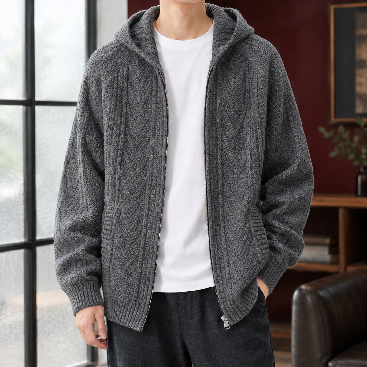 Macaire Cable Knit Jacket