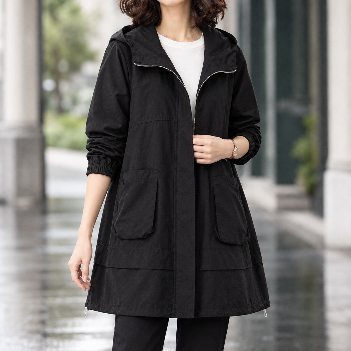 Paloma-Rose Hooded Coat