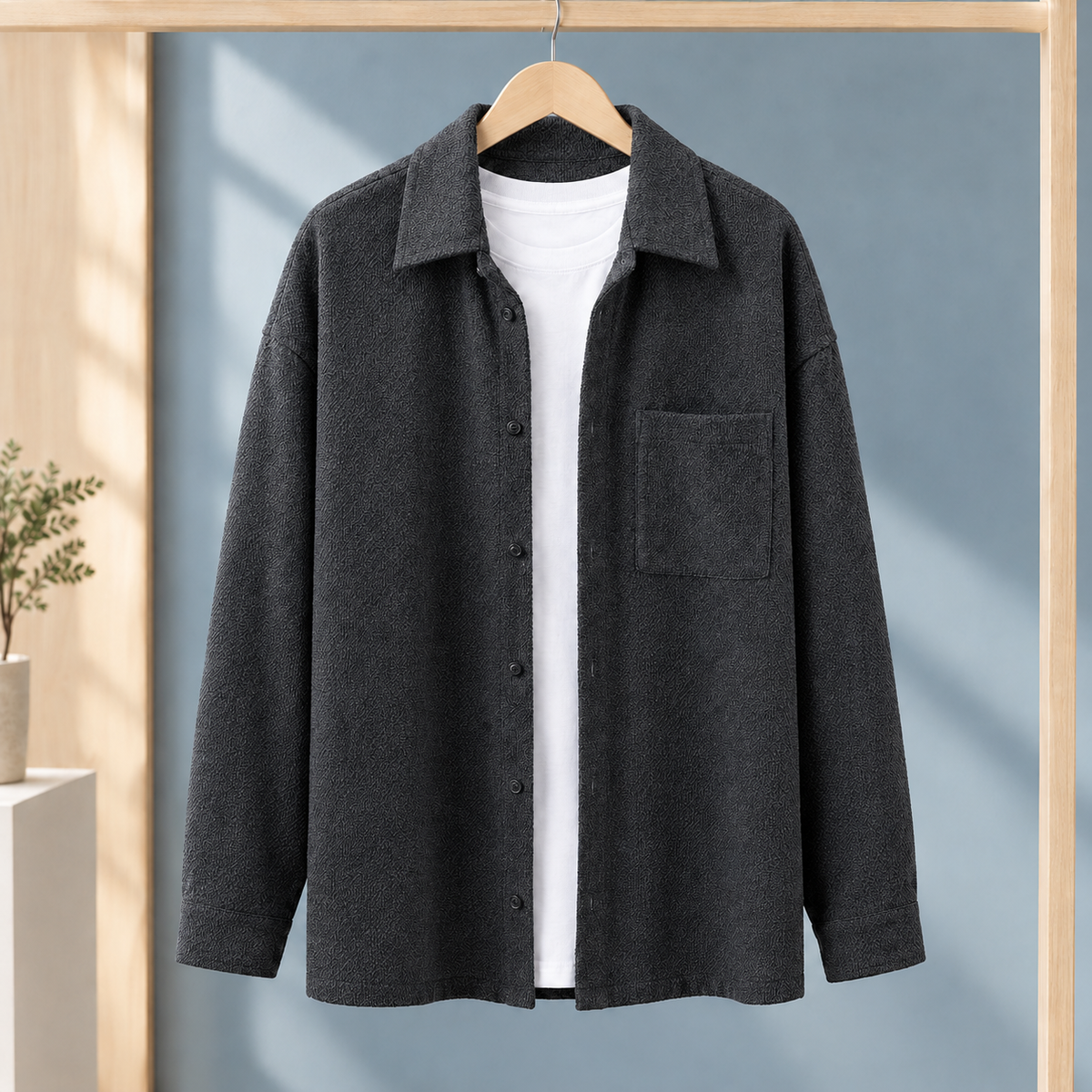Matthias-Dean Textured Overshirt