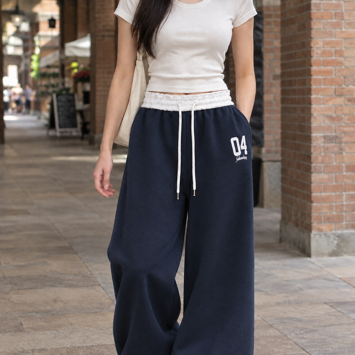 Oriane-Skye Wide-Leg Sweatshirt