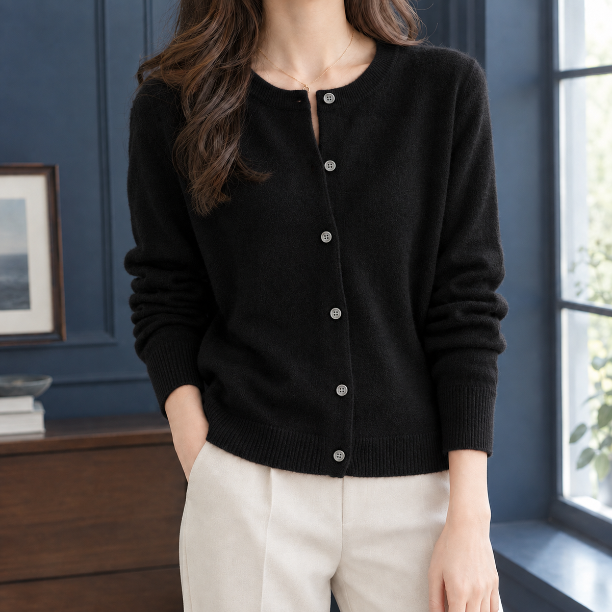 Lillian-June Round Neck Cardigan