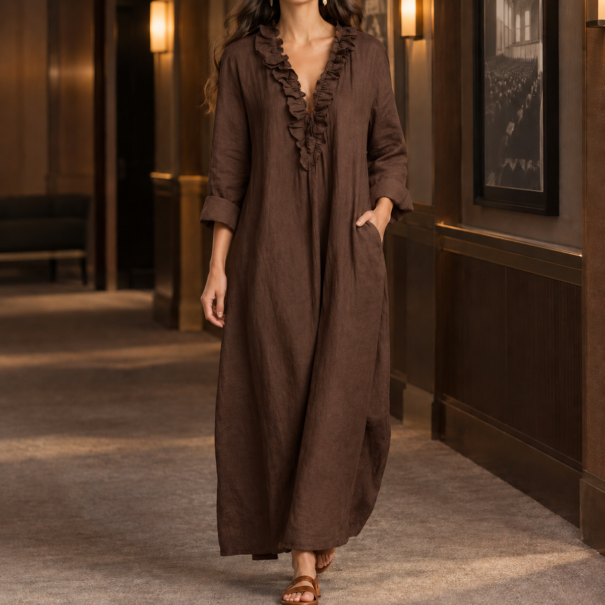 Riley Ruffle Maxi Dress
