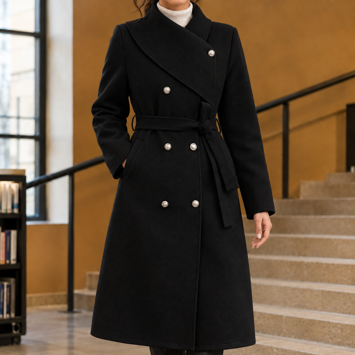 Ascelin-Claire Asymmetric Belted Coat