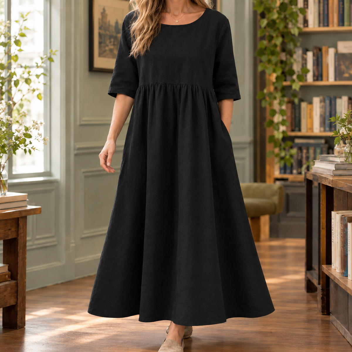 Vanessa Gathered Maxi Dress