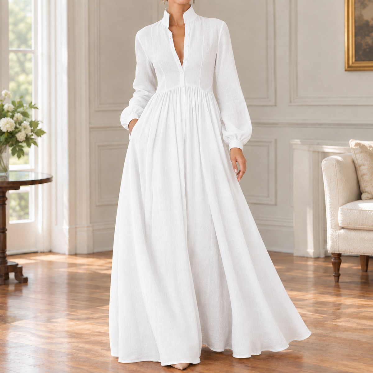 Priscilla-Skye Pleated Maxi Dress