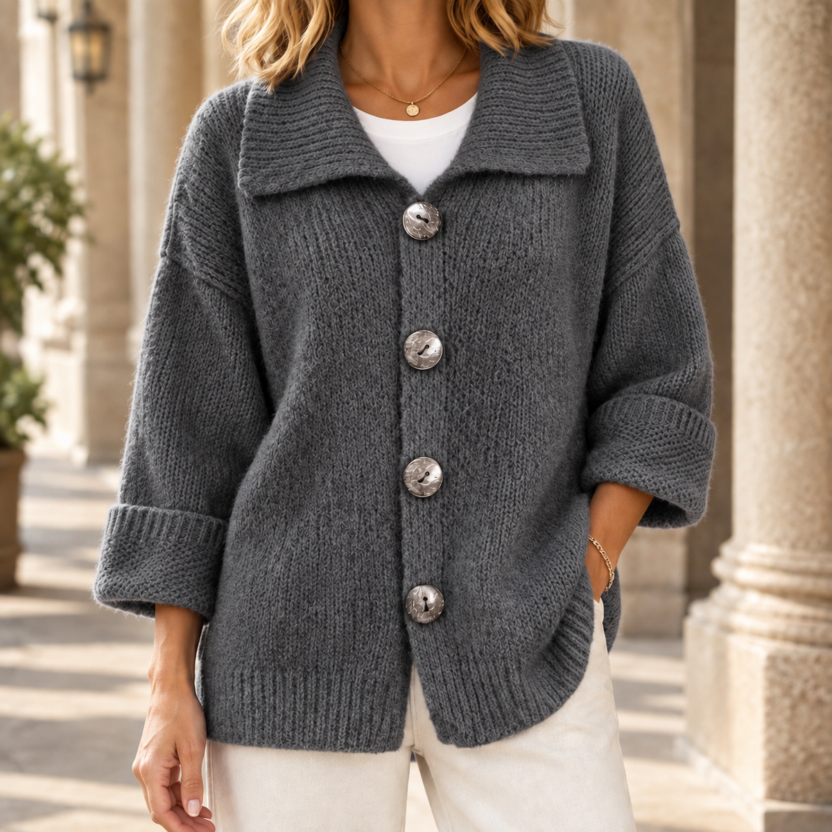 Xaviera Collared Cardigan
