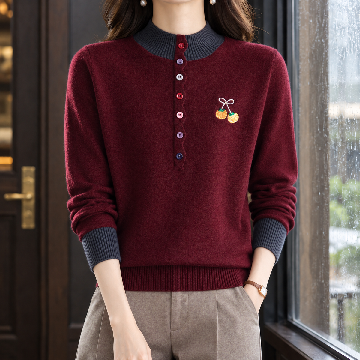 Ashley-Hope Mock Neck Sweater